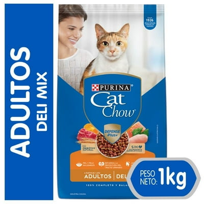 Alimento Seco Gato Adulto Sabor Carne Bolsa Delimix 1 Kg Cat Chow