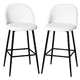 thumbnail image 1 of Pack 2 Pisos de Bar Taburete Velvet 66cm Terciopelo Blancos, 1 of 5