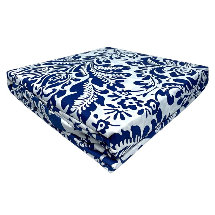 Doral - Sábanas Micro Piel Durazno 1.5 Plazas Floral Azul