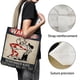 thumbnail image 3 of Remember Kids: Electricity Will Kill You Bolso de tela con estampado de lienzo para mujer, bolsa de compras reutilizable y estética, con cremallera interior, regalo para mujer, 35 × 40 cm., 3 of 6