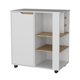thumbnail image 1 of Mueble Microondas 1 Puerta 4 Ruedas Fm-009b Blanco Y Café Claro, 1 of 7