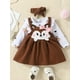 thumbnail image 3 of New Baby Girl Fox Pattern Long-sleeved Suspender Skirt Outfit, 3 of 5