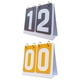 thumbnail image 2 of 2x Aletas De Puntuación De Mesa Marcadores Deportivos Múltiples De 2 Dígitos Para Juegos Fútbol Gris Amarillo, 2 of 4