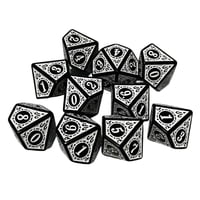 Magideal - 10X Dados Poliédricos Juego De Dados Juguetes De Barra Dados De Múltiples Caras Dados Acrílicos D10 Para Juegos De Mesa Juego De Mesa Reunión Familiar Blanco