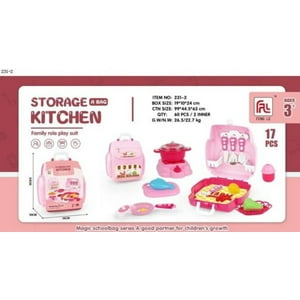 Genérico - Maleta Juguete Didáctico Cocina Chef Para Niños/Niñas Rosa