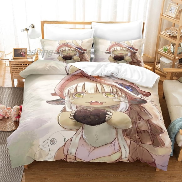 Made in Abyss Bedding Set Bed Set Aldult Kid Bedroom Duvetcover Sets Kawaii