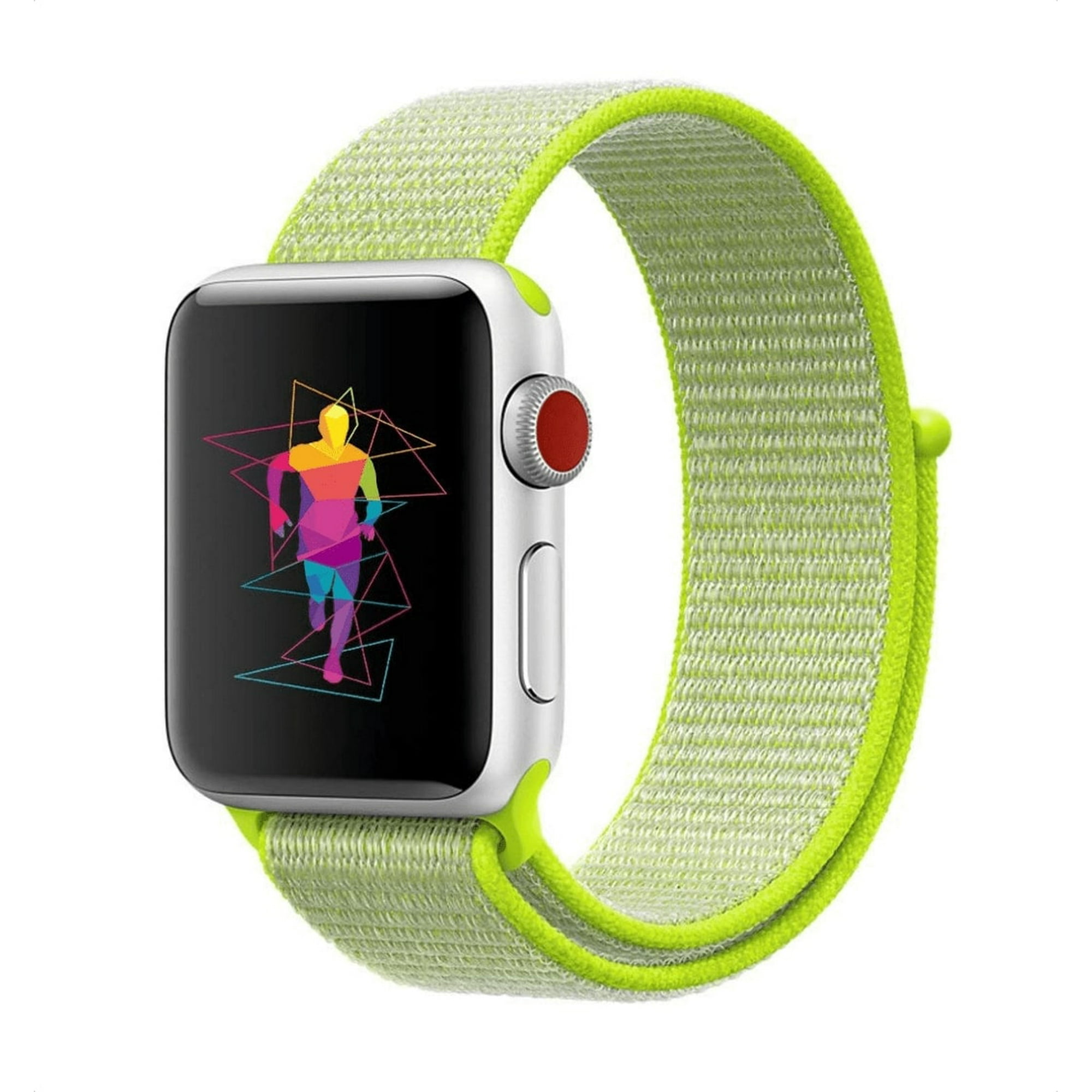 Genérico - Correa Nylon Compatible Iwatch Apple Watch 42/44/45mm Verde