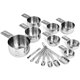 thumbnail image 2 of Juego de tazas y cucharas medidoras Hudson Essentials de acero inoxidable, 2 of 9