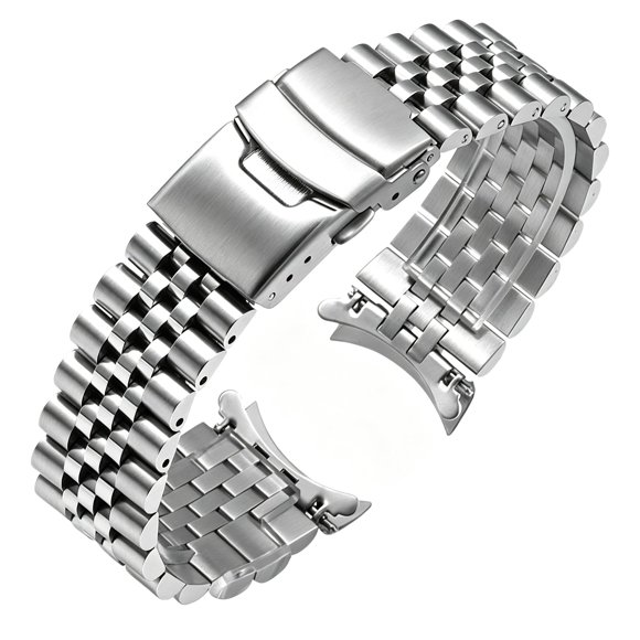 Correa de reloj Juntan 22 mm acero inoxidable tono plateado