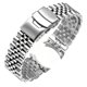 thumbnail image 1 of Correa de reloj Juntan 22 mm acero inoxidable tono plateado, 1 of 8