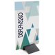 thumbnail image 2 of Soporte de pie Displays2go negro de acero, cuña para señal de 72" de altura, 2 of 5