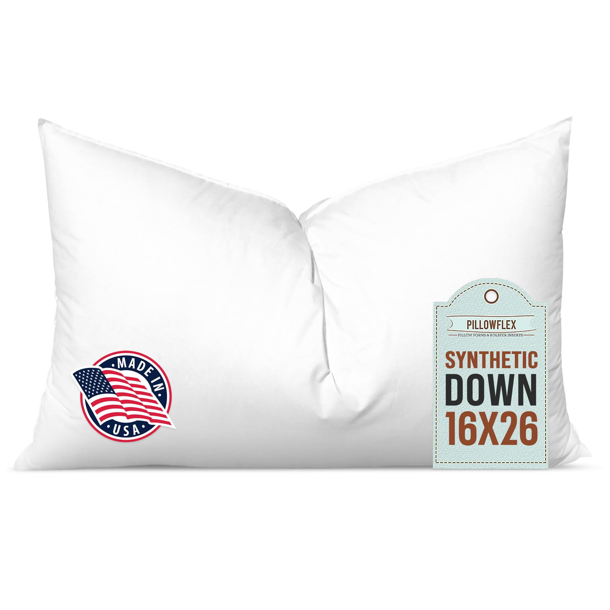 Relleno De Almohada Pillowflex, Plumón Sintético, 16 X 26 Cm, Ultrasuave