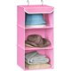 thumbnail image 1 of Organizador de armario Simple Houseware de 3 estantes, rosa, 57 L, 1 of 7