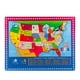 thumbnail image 1 of Puzle Joqutoys de madera con mapas de EE. UU., 46 piezas, para niños, con marco, 1 of 7