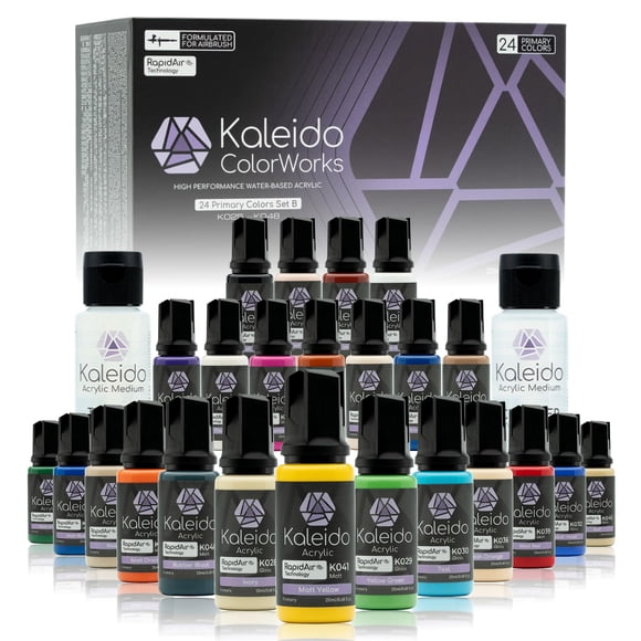 Kit de pintura Gaahleri Kaleido acrílica al agua de 24 colores