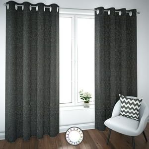 Elizabeth Peper - Set De Cortinas Hogar 2 Paños De 140X220 Cm Negro