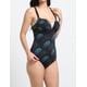 thumbnail image 2 of Traje de baño de una pieza estampado negro Talla L, 2 of 5