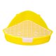 thumbnail image 3 of Caja De Arena Para Conejos, Bandeja De Arena Esquinera Antisalpicaduras Para Hámster, Hurones, Conejitos, Amarillo, 3 of 5