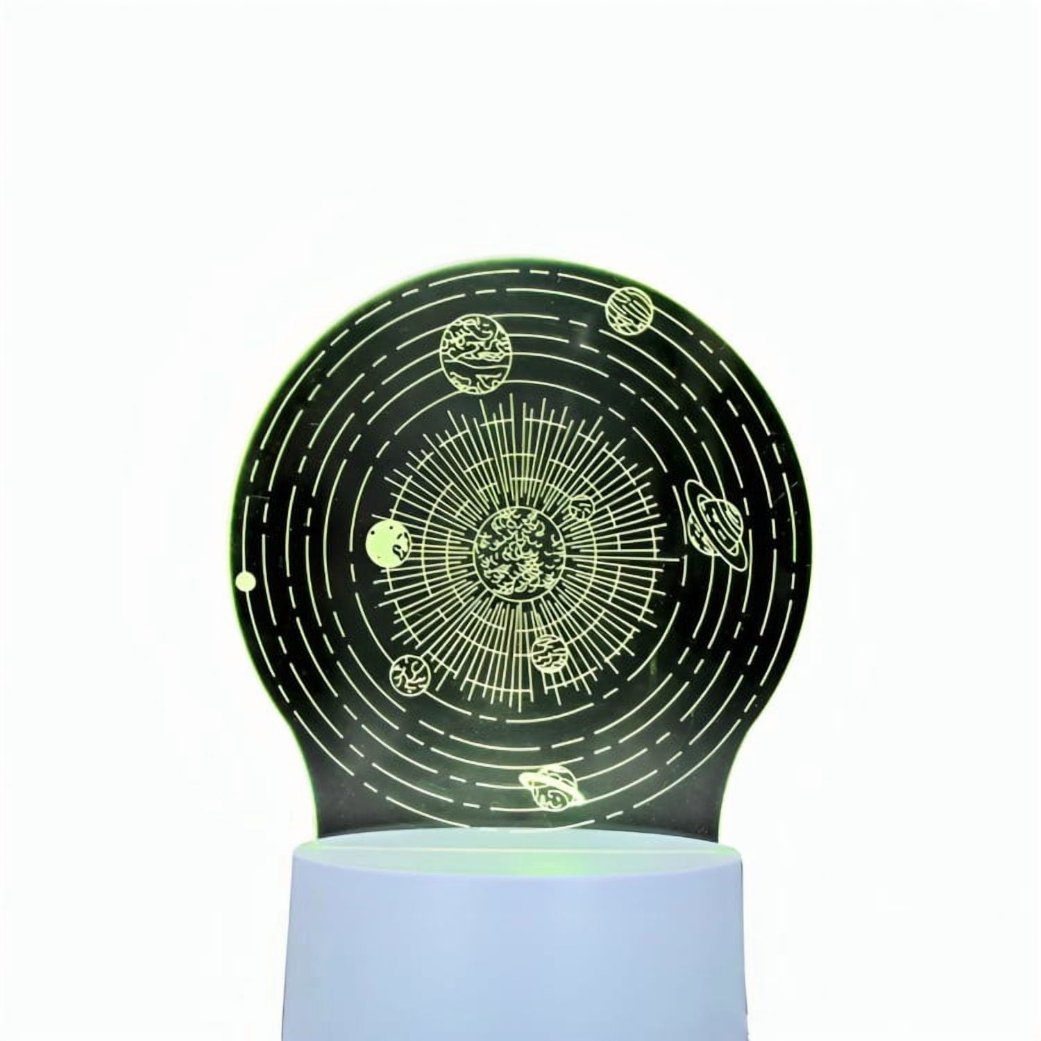 Genérico - Lámpara Led Rgb Visualización 3d Sistema Solar