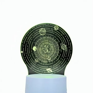 Genérico - Lámpara Led Rgb Visualización 3D Sistema Solar