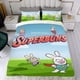 thumbnail image 4 of Súper Conejos Conjunto de sábanas temático, trío de piezas, cómodo y amigable con la piel, diseño único, regalo de decoración para el hogar para familiares, amigos y fans, 90 cm * 190 cm, 4 of 6
