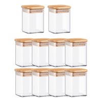 Bothyi - 10 Tarros De Almacenamiento De Alimentos, Tarro De Vidrio Transparente Para Azúcar, Té Floreciente, Especias