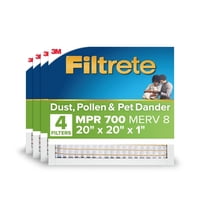 Filtro De Aire Hvac Filtrete 50X50X6.35 Cm Merv 8 Mpr 700 Paquete De 4