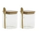 thumbnail image 1 of Set 2 Frascos Contenedores 570mL 10cm Cuadrado Cuchara Bambú, 1 of 3