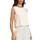 thumbnail image 4 of CURVY GLAM Top de Lino sin Mangas para Mujer con Cuello Redondo y Dobladillo Festoneado para el Verano XL Beige, 4 of 6