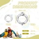 thumbnail image 2 of Uxcell Anillos para Patas de Pájaros, Anillo de Pierna de Metal para Loro Actividad de Entrenamiento de Vuelo al Aire Libre Clip de Apertura Accesorios 13.5mm/0.53" ID, (Tono Plateado, 10 Conjuntos), 2 of 6