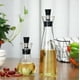 thumbnail image 5 of Dispensador de aceite y vinagre de oliva sin embudo, botella de vidrio para vinagrera de cocina | Tapa hermética de silicona que mantiene el aceite fresco por más tiempo, 5 of 5