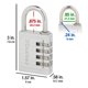 thumbnail image 2 of Candado combinado Master Lock 643D Set Your Own, paquete de 1, 2 of 6