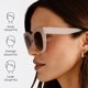 thumbnail image 5 of Gafas de Sol Le Specs Air Heart Cat Eye Oatmeal, 5 of 7