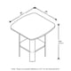 thumbnail image 2 of Mesa auxiliar Furinno, diseño simple, juego de 2 niveles, roble francés, 2 of 8