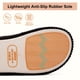 thumbnail image 5 of Pantuflas negras de doble tira con memoria de espuma LongBay para mujer, talla 9-10, 5 of 6