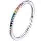thumbnail image 1 of Colorful Zircon Ring - 925 Sterling Silver Jewelry for Summer Vacation and Daily Outfits - Perfect Gift for Girls with Gift Box, 1 of 4