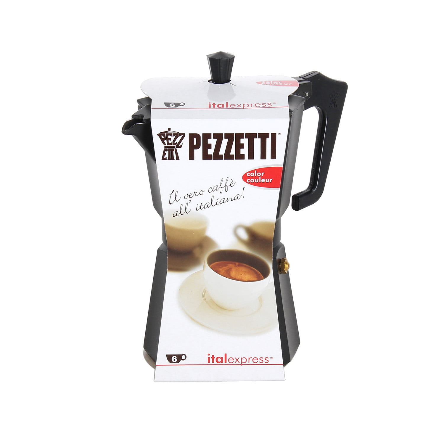 Pezzetti - Cafetera Italexpress 6 Tazas Negra