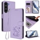 thumbnail image 2 of Funda Volteable con Diseño de Gato para Samsung Galaxy S23 FE, Lila Claro, 2 of 6