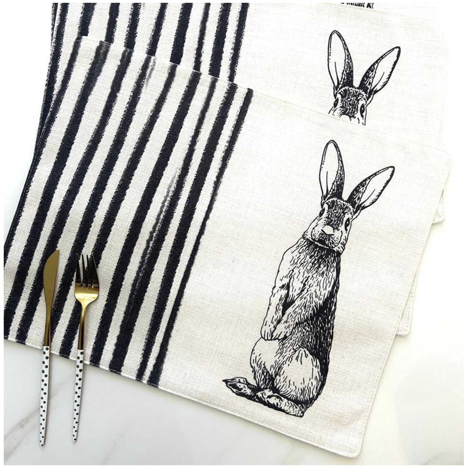 Wyj Hogar - Set 6 Individuales 35x45 De Lino Tela Repelente Al Agua Y Antimanchas Mod09