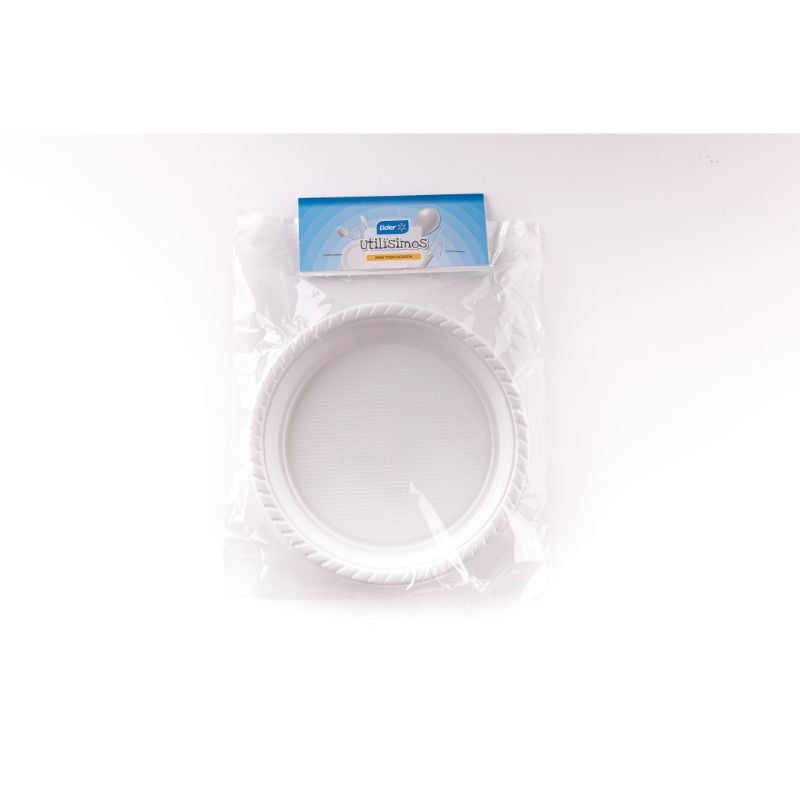 Plato Blanco 18cm 6 Unidades Lider