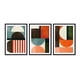 thumbnail image 1 of Set de Cuadros Abstracto Retro con Marco Negro, 1 of 1