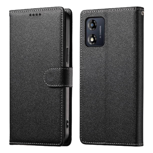 Funda para FOXDOCK Motorola Moto E13– Cuero Premium, 3 ranuras para tarjetas, Protección contra impactos