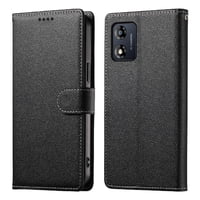 Funda Para Foxdock Motorola Moto E13– Cuero Premium, 3 Ranuras Para Tarjetas, Protección Contra Impactos