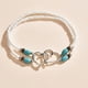 thumbnail image 3 of Stylish and Comfortable Women's Double Layer Rice Bead Heart Anklet, 3 of 4
