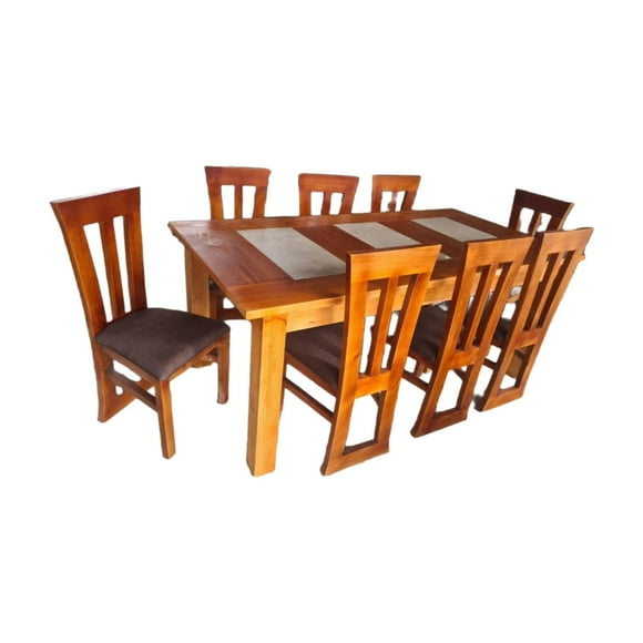 Jgo Comedor Elegant 8s Miel Ceramica Beige