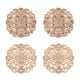 thumbnail image 3 of Aplique tallado redondo de madera de estilo europeo de 4 piezas para decoración de muebles, 3 of 5