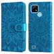 thumbnail image 1 of Funda tipo cartera FOXDOCK para Realme C25Y , diseño girasol en relieve, cuero PU, cierre magnético, soporte y tarjetero, 1 of 5