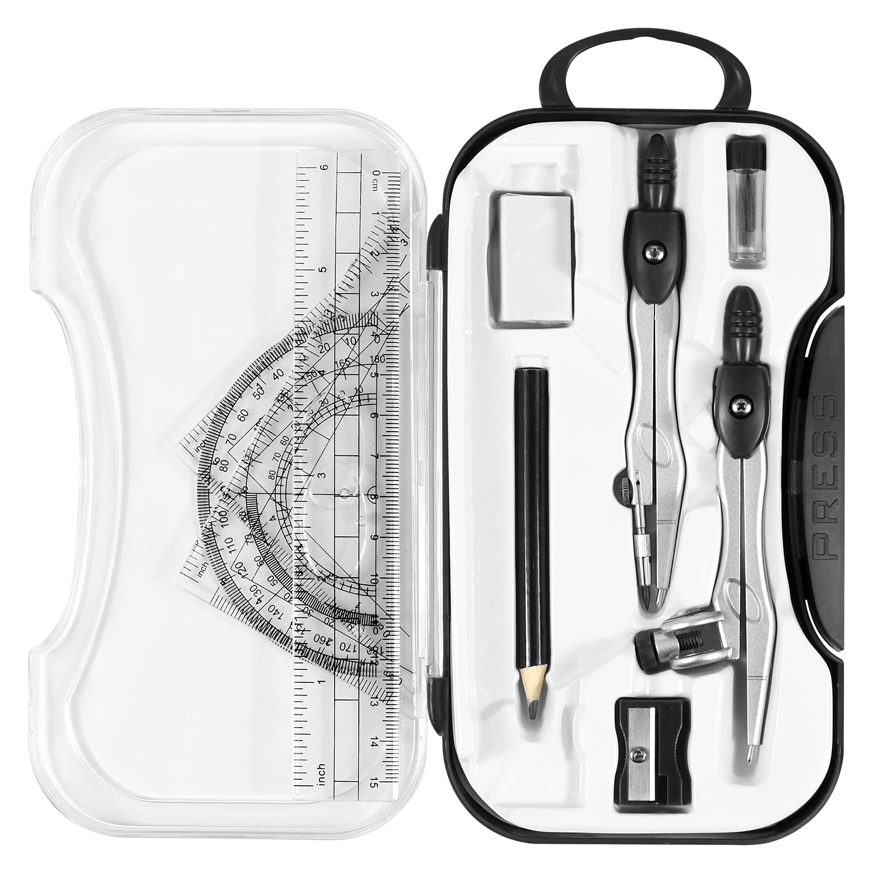 Set De Geometría Vobou 10 Piezas - Kit De Útiles Escolares