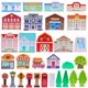 thumbnail image 1 of Set Wooden Town Play SainSmart Jr. 30 unidades con acceso al tren., 1 of 5