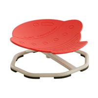 Bothyi - Silla Giratoria Para Niños Con Marco Estable Antideslizante, Juguete Sensorial Para Niños, Antimareos, Color Rojo